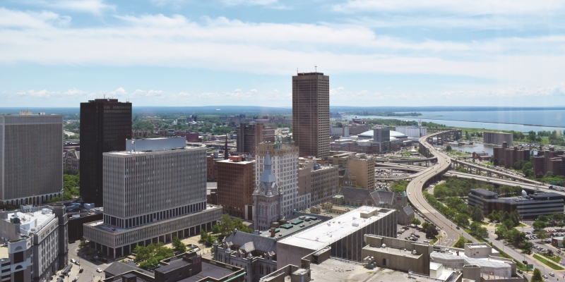 The image above shows a picture of urban development.